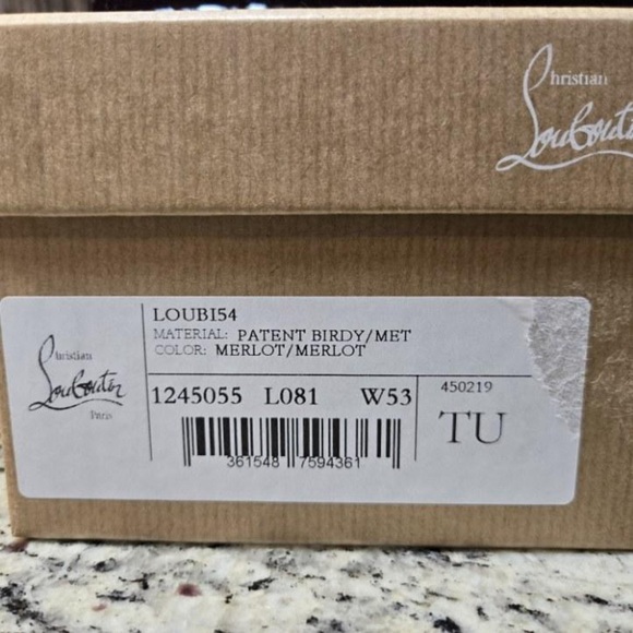 NEW Christian Louboutin Loubi54 Shoulder Bag in Merlot Patent Snake Embossed - Picture 12 of 13